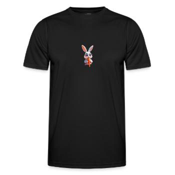 Funny Bunny Lotte - Männer Funktions-T-Shirt - Schwarz - Vorne - AI Model Male 178 dark (178cm)