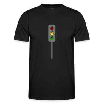 Pommes de feux de circulation - T-shirt sport Homme - noir - Devant - AI Model Male 178 dark (178cm)