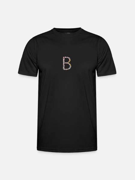 B FLOWERS - Männer Funktions-T-Shirt - Schwarz