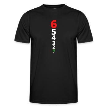 65432N1 Motorrad Geschwindigkeit - Männer Funktions-T-Shirt - Schwarz - Vorne - AI Model Male 178 dark (178cm)