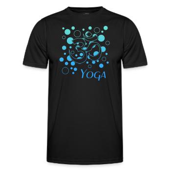 Yoga Yogi - Männer Funktions-T-Shirt - Schwarz - Vorne - AI Model Male 178 dark (178cm)