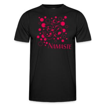 Namaste - Männer Funktions-T-Shirt - Schwarz - Vorne - AI Model Male 178 dark (178cm)