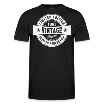 Rétro 1961 Anniversaire 1961 Cadeau 1961 Vintage - T-shirt sport Homme - noir - Devant - AI Model Male 178 dark (178cm)