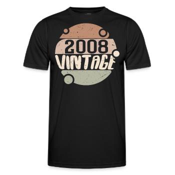 Jahrgang 2008 Retro Geschenke 2008 Jahrgang 2008 - Männer Funktions-T-Shirt - Schwarz - Vorne - AI Model Male 178 dark (178cm)