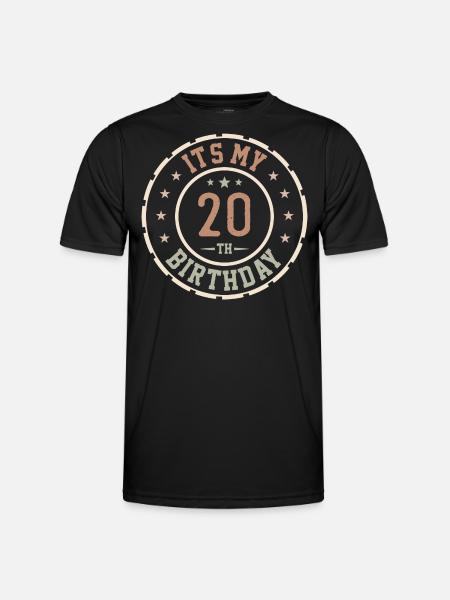 Det är min 20-årspresent 20 år - Funktions-T-shirt herr - svart