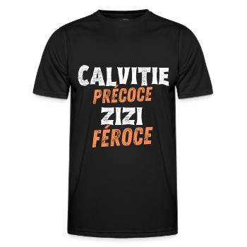 Humour Chauve calvitie precoce cadeau homme chauve - T-shirt sport Homme - noir - Devant - AI Model Male 178 dark (178cm)