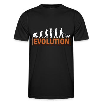 Dachshund Evolution Dachshund Teckel gift idea - Men's Functional T-Shirt - black - Front - AI Model Male 178 dark (178cm)