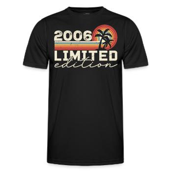 Jahrgang 2006 Retro 2006 Jubiläumsgeschenk - Männer Funktions-T-Shirt - Schwarz - Vorne - AI Model Male 178 dark (178cm)