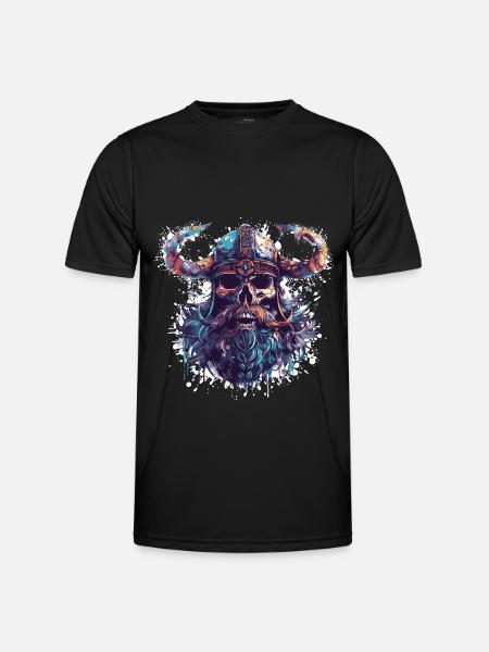 Viking Skull - Men's Functional T-Shirt - black