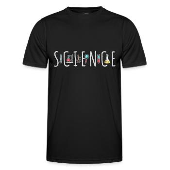 Science - Men's Functional T-Shirt - black - Front - AI Model Male 178 dark (178cm)