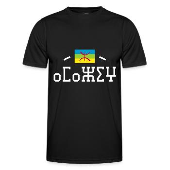 Amazigh Imazighen - Men's Functional T-Shirt - black - Front - AI Model Male 178 dark (178cm)