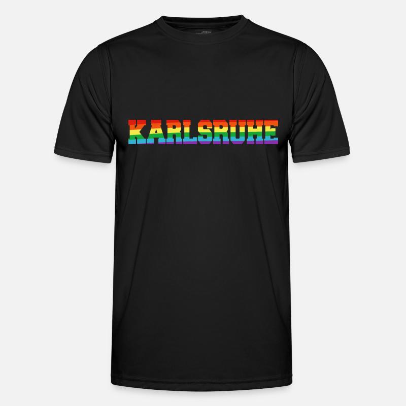 Karlsruhe Regenbogenfahne Männer Funktions-T-Shirt