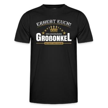 Legendärer Großonkel - Männer Funktions-T-Shirt - Schwarz - Vorne - AI Model Male 178 dark (178cm)
