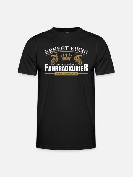 Fahrradkurier - Männer Funktions-T-Shirt - Schwarz