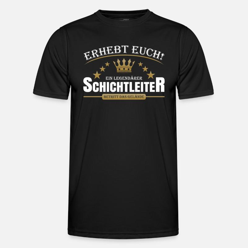 Schichtleiter - Männer Funktions-T-Shirt - Schwarz