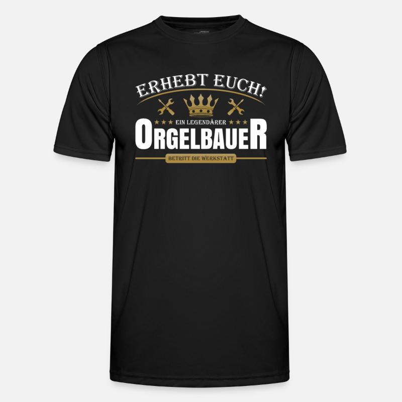 Orgelbauer - Männer Funktions-T-Shirt - Schwarz