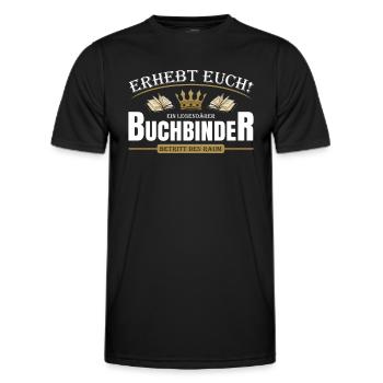 Justizwachtmeister - Männer Funktions-T-Shirt - Schwarz - Vorne - AI Model Male 178 dark (178cm)