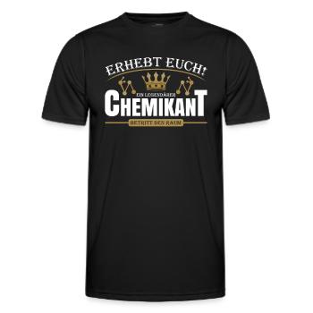 Chemikant - Männer Funktions-T-Shirt - Schwarz - Vorne - AI Model Male 178 dark (178cm)