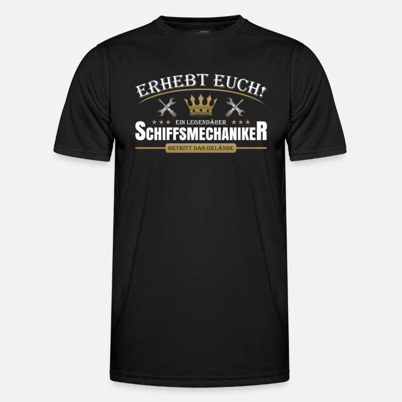 Schiffsmechaniker - Männer Funktions-T-Shirt - Schwarz
