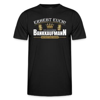 Bankkaufmann - Männer Funktions-T-Shirt - Schwarz - Vorne - AI Model Male 178 dark (178cm)
