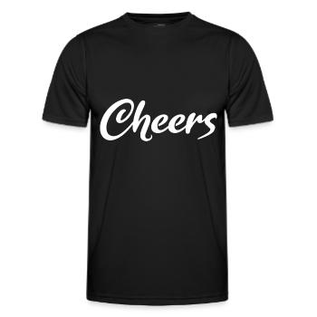 Cheers - Men's Functional T-Shirt - black - Front - AI Model Male 178 dark (178cm)