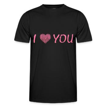 i love you - Männer Funktions-T-Shirt - Schwarz - Vorne - AI Model Male 178 dark (178cm)