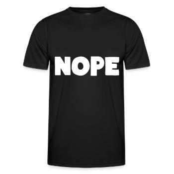 NOPE - Men's Functional T-Shirt - black - Front - AI Model Male 178 dark (178cm)