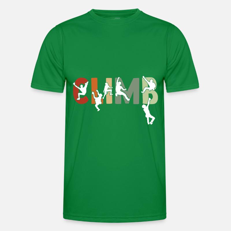 Kletterer Mountain Climbing Bouldering Männer Funktions-T-Shirt