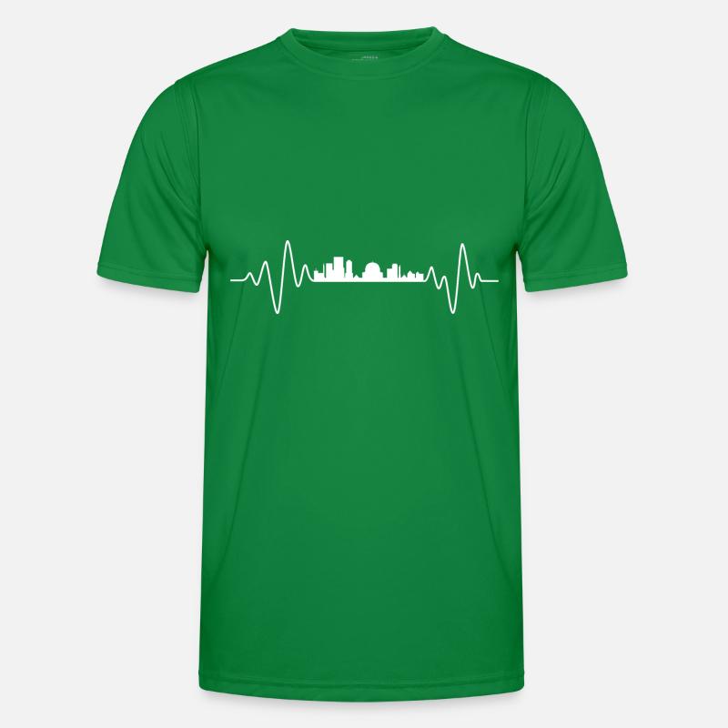 Jerusalem Heartbeat Skyline Jerusalem Men's Functional T-Shirt