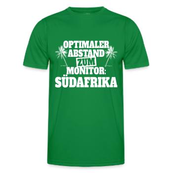 Südafrika Optimaler Abstand Zum Monitor Fernweh - Männer Funktions-T-Shirt - Kelly Green - Vorne - AI Model Male 178 dark (178cm)