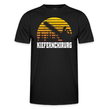 Kiefernchirurg Holzfäller Motorsäge Kettensäge - Männer Funktions-T-Shirt - Schwarz - Vorne - AI Model Male 178 dark (178cm)
