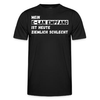 Mein ELAN Empfang ist heute ziemlich schlecht WLAN - Männer Funktions-T-Shirt - Schwarz - Vorne - AI Model Male 178 dark (178cm)