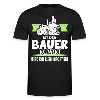 Ist der Bauer ruiniert Demostration Protest - Männer Funktions-T-Shirt - Schwarz - Vorne - AI Model Male 178 dark (178cm)