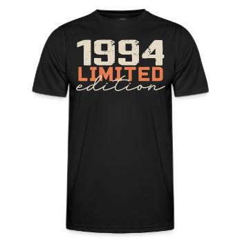 Né en 1994 | Vintage 1994 Anniversaire Rétro - T-shirt sport Homme - noir - Devant - AI Model Male 178 dark (178cm)