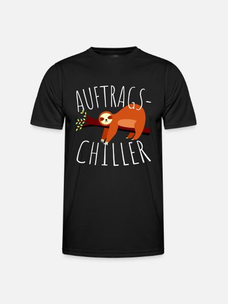Commande paresseux cadeau commande Chiller - T-shirt sport Homme - noir