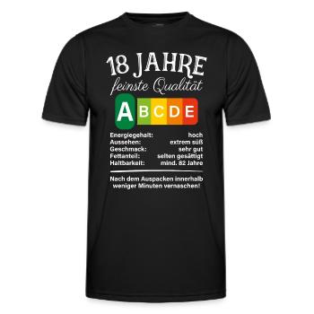18 Jahre Feinste Qualität Geschenk 18. Geburtstag - Männer Funktions-T-Shirt - Schwarz - Vorne - AI Model Male 178 dark (178cm)