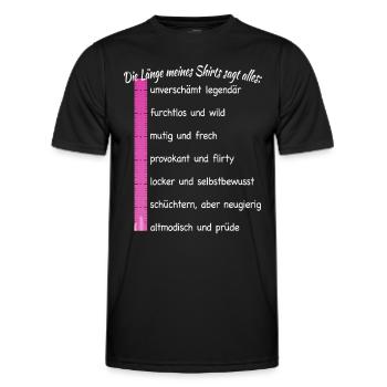 Party Länge Meines Shirts Sagt Alles Feiern JGA - Männer Funktions-T-Shirt - Schwarz - Vorne - AI Model Male 178 dark (178cm)