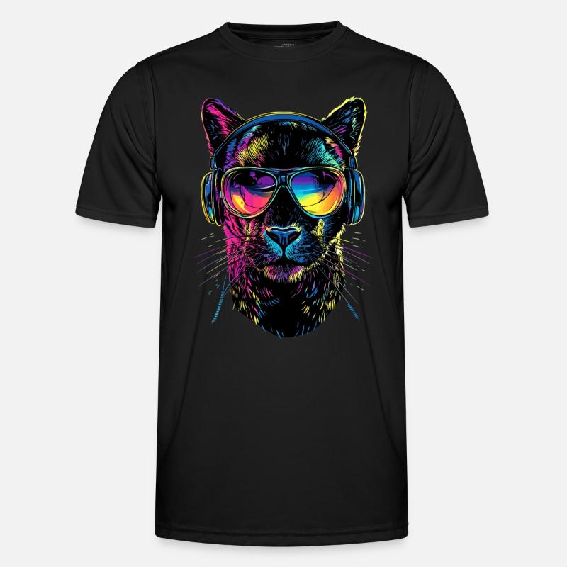 Panther Leopard Raubkatze Süße Großkatze Panter Männer Funktions-T-Shirt