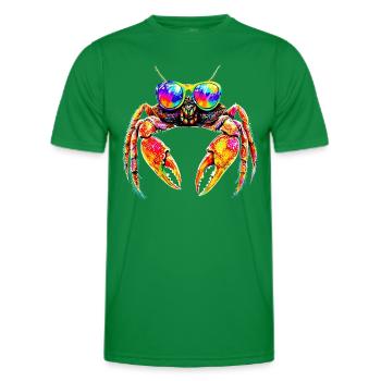 Krebs Krabbe Krebstiere Crab Strandkrabbe Krebse - Männer Funktions-T-Shirt - Kelly Green - Vorne - AI Model Male 178 dark (178cm)