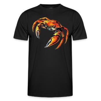 Krebs Krabbe Krebstiere Crab Strandkrabbe Krebse - Männer Funktions-T-Shirt - Schwarz - Vorne - AI Model Male 178 dark (178cm)