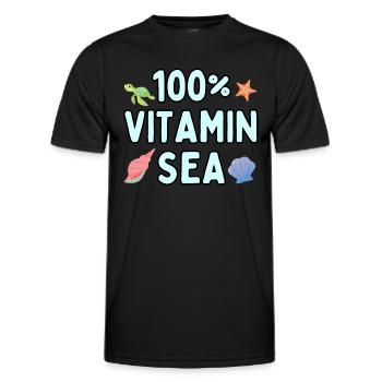 100 Prozent Vitamin Meer - Männer Funktions-T-Shirt - Schwarz - Vorne - AI Model Male 178 dark (178cm)