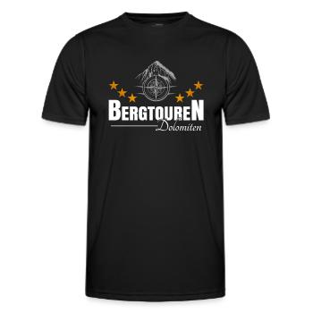 Bergtouren Dolomiten - Männer Funktions-T-Shirt - Schwarz - Vorne - AI Model Male 178 dark (178cm)