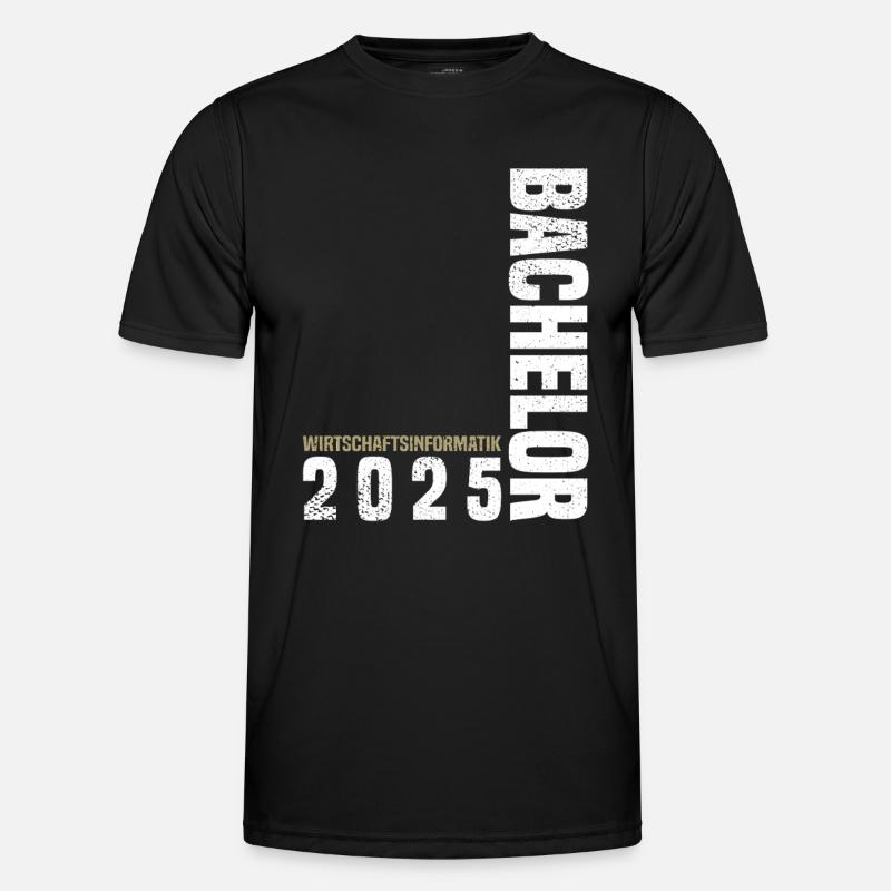 Bachelor Wirtschaftsinformatik - Männer Funktions-T-Shirt - Schwarz