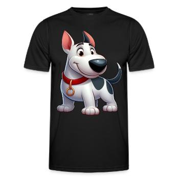 Bull Terrier 4 - Men's Functional T-Shirt - black - Front - AI Model Male 178 dark (178cm)