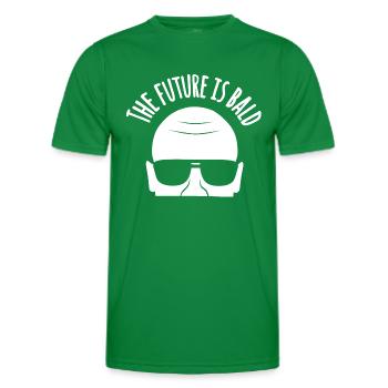 L’avenir est chauve : drôle de citation de cheveux chauves - T-shirt sport Homme - vert - Devant - AI Model Male 178 dark (178cm)