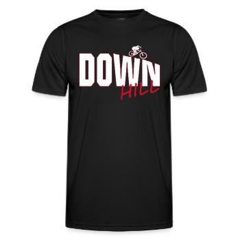 Downhill - Männer Funktions-T-Shirt - Schwarz - Vorne - AI Model Male 178 dark (178cm)