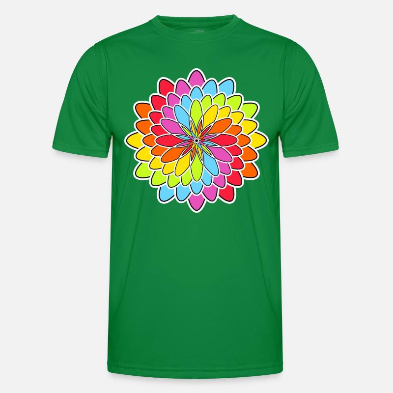 Regenbogen Blüte Männer Funktions-T-Shirt