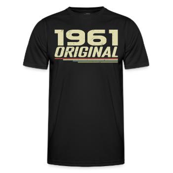 Né en 1961 Vintage 1961 Anniversaire Rétro 1961 - T-shirt sport Homme - noir - Devant - AI Model Male 178 dark (178cm)