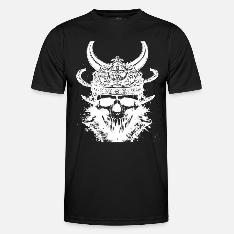 Wikinger Schädel - Männer Funktions-T-Shirt - Schwarz