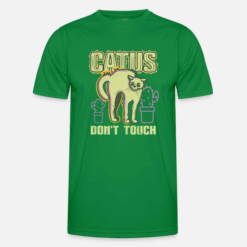 Chat cactus T-shirt sport Homme